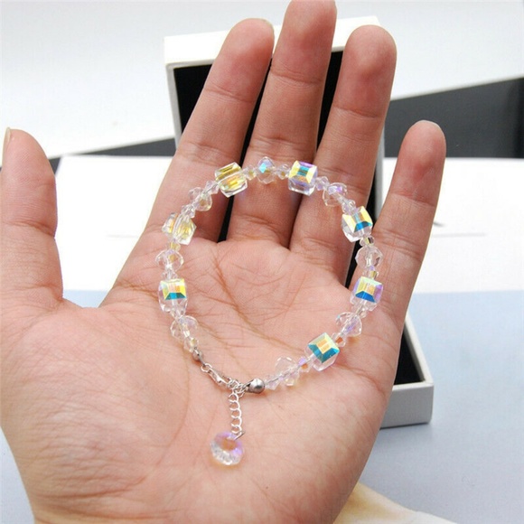Lovely Swarovski Aurora Borealis Crystal Bracelet - Picture 5 of 8